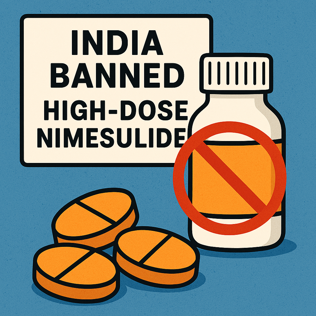India bans high-dose Nimesulide above 100 mg in immediate-release form